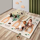 UANLAUO Foldable Baby Play Mat, Extra Large Waterproof Activity Playmats for Babies,Toddlers, Infants, Play & Tummy Time, Foam Baby Mat for Floor with Travel Bag, Indoor Outdoor Use (71" x 79")