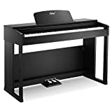 Digital Piano 88 Key Fully-weighted, Eastar EP-150 Keyboard Piano for Beginner & Professional, with Graded Hammer Action Keys, Triple Pedal, 128 Polyphony & Metronome, Black