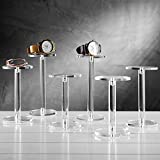 MyGift Clear Acrylic Jewelry Display Riser, Retail Showcase Pedestal and Collectible Display Stand, Set of 6