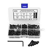 M3 Alloy Steel Hex Socket Head Cap Screws Nuts Assortment Kit, Allen Wrench Drive, Precise Metric Bolts and Nuts Set with Beautiful Assortment Tool Box for 3D Printed Project, 310 Pcs (Black)