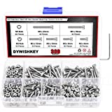 DYWISHKEY 360 Pieces M3 x 6mm /8mm/10mm /12mm/16mm/20mm Stainless Steel 304 Hex Socket Head Cap Bolts Screws and Nuts Kit