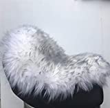 Alaska Leather Medium Long Sheepskin Buttpad - Motorcycle Seat Pad (Long Hair Twilight)