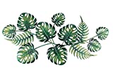 LIFFY Metal Leaf Wall Art 30inch Home Hanging Plant Decor Metal Wall Decor for Living Room or Bedroom