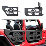 JROAD Compatible with Tubular Doors Jeep Wrangler 07-18 JK JKU Rubicon Sahara Sport 4-Door W/Side View Mirrors Soldier LOGO