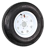 2-Pack Trailer Tires On Rims ST185/80R13 LRC 5-4.5 White Spoke Wheel