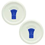 Corningware FW16 French White Lid with Vented Blue Tab Casserole Replacement Lid - 2 Pack