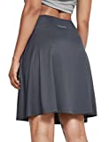 BALEAF Women's Skorts Skirts 20" Knee Length Long Golf Sports Casual Skirts Modest with Pockets Grey Medium