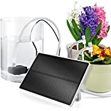 Solar Power Rechargeable Drip Irrigation Kit,Automatic Self-watering Plant Watering System with Timer,Easy DIY Vacation Self Watering Device for Indoor&Outdoor Potted Plant (15~270 Day Duration,Solar Power,White)