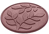 REVTIME Rubber Garden Stepping Stone with Olive Leaves Design 17-3/8", 3/4" Thick for Home, Garden, Lawn (Pack of 6) Terra Cotta