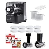 Emeril Lagasse Pasta & Beyond, Automatic Pasta and Noodle Maker with Slow Juicer - 8 Pasta Shaping Discs Black