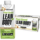 Lean Body Ready-to-Drink, Plant-Based Vegan Vanilla Caramel Protein Shake, 30g Protein, No Artificial Flavors, Sweeteners or Colors, Non GMO, Gluten Free, Premium Pea & Rice Blend (Pack of 12)