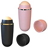 2PCS Oil Absorbing Roller Oil Absorbing Volcanic Face Roller Oil Roller for Face Oil Control Clean Mini Massage Portable