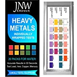 Heavy Metals Water Test Kit - Drinking Water Test Strips with eBook - Quick and Accurate Testing Kits for Drinking Water - Test Iron, Copper, Mercury, and Lead - 20 Test Strips by JNW Direct