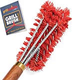 Grillaholics Pro Nylon Grill Brush - Better Than a Bristle Free Grill Brush Nylon Bristle Brushes Clean Between The Grates - Lifetime Manufacturer's Warranty