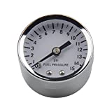 Pindex Universal 1561 Fuel Pressure Gauge 0-15 psi White Face 1-1/2" Diameter