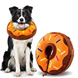 Petnex Inflatable Dog Cone After Surgery Protective Dog Donut Collar for Recovery Soft E Collar for Small / Medium/ Large Dogs & Cats with Adjustable Velcro & Drawstring(Large)