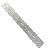 UPTTHOW Stainless Steel Metal Paper Tearing Ruler Craft Ruler for Cutting Paper to Wavy Line Jagged and Irregular Edges 12'' Measuring Tool for Engineering School Office Architect and Drawing-B