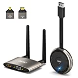 Wireless HDMI Transmitter and Receiver Kit 4K, 165FT/50M 2.4/5GHz HDMI VGA Video/Audio Dual Screen Transfer, Live Casting for Set-top Box, Blu-ray, Laptop, Tablet, Camera, Support Nefix/TikTok/YouTube