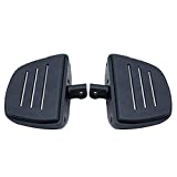 FATECIM Motorcycle Mini Board Floorboards Footpegs Pedals Footrests with Male Mount Adapters & Anti-Slip Rubber Universal for Harley Davidson (All Years) Honda Suzuki Yamaha Triumph (Black)