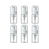 6 Pcs Empty Foam Pump Bottle 1oz/30ml Travel Size Plastic Pump Bottle Soap Bottle Portable Small Hand Sanitizer Dispenser Bottles, Refillable Clear Instant Foaming Bottles for Hand Lotion Shampoo