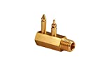 Attwood 8883-6 Brass Quick-Connect Tank Fitting 1/4-Inch NPT Male Thread for Johnson/Evinrude/OMC