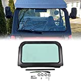 HECASA Windshield with Aluminum Frame Compatible with 2008-2014 Polaris RZR 570, 800, XP900 Front Full Tinted Windscreen with Wipers