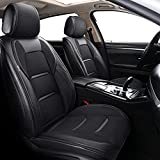 Coverado Front Seat Covers, Waterproof Leatheratte Car Seat Protector 2 Pieces, Protective Seat Cushions Universal Fit Most Vehicles, Sedans, SUVs, Trucks and Vans, Oval Pattern