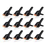 UTEBIT Backdrop Spring Clamps 12 Pack 4 Inch Large Heavy Duty Photography Backdrop 4" Clips for Background Backdrops Stand, Woodworking, Home Improvement