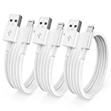 3 Pack [ Apple MFi Certified ] iPhone Charger 6ft, Long Lightning to USB Cable 6 Feet, Fast Apple Charging Cable Cord 6 Foot for iPhone 13/12/11 Pro/11/XS MAX/XR/8/7/6s/6/5S/SE iPad/Air Original (2M)