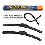 AERO Voyager 26" + 18" Premium All-Season Windshield Wiper Blades with Extra Rubber Refill + 1 Year Warranty (Set of 2) (Fits J-Hook Wiper Arms ONLY)