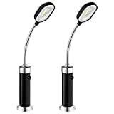 Navaris BBQ Grill Lights (Set of 2) - Barbecue Grill Light Set for Outdoor Grilling - Super Bright COB LED Battery Powered Lights with Magnetic Base