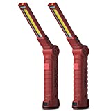 Fathers Day Gifts Rechargeable Barbecue Grill Light, Coquimbo LED Work Lights with Magnetic Base Bright 360 Degree Rotate and 5 Modes, Gifts Ideas for Dad, Husband, Handyman (2 Pack, Red)