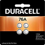 Duracell 76A 1.5V Alkaline Battery, 4 Count Pack, 76A 1.5 Volt Alkaline Battery, Long-Lasting for Medical Devices, Watches, Key Fobs, and More