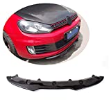 MCARCAR KIT Front Bumper Lip fits Volkswagen VW Golf MK6 GTI 2010-2013 Add-on Tuning Carbon Fiber Chin Spoiler Splitter Protector (not for Golf 6 Regular & R20)