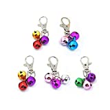 Cat Collar Bells Loud Dog Bell Training Charm Pendants for Pet Puppy Kitty Necklace Collar (5 PCS, Colorful)