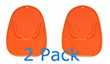 MOTORCYCLE KICKSTAND 2 Pack PLATE BIKER'S KICK STAND PAD ORANGE