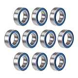 uxcell MR106-2RS Deep Groove Ball Bearings 6mm Inner Dia 10mm OD 3mm Bore Double Sealed Chrome Steel Blue Seal Z2 10pcs