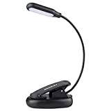 LEPOWER Clip on Book Light/Reading Light/Clip Light with 5 LED Eye Care, 3 Color Changeable, Portable Reading Lamp, Battery & USB Operated, Bed Light for Kids, Bookworms, Students