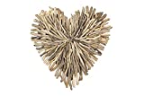 Creative Co-Op Driftwood Heart Shaped Wall Dcor, Brown