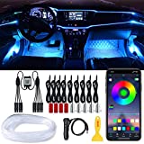 LEDCARE Car LED Strip Lights, RGB Car Interior Lights, 16 Million Colors 9 in 1 with 236 inches Fiber Optic, Ambient Lighting Kits, Sound Active Function and Wireless Bluetooth APP Control