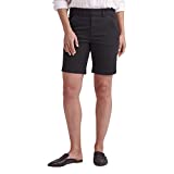 JAG womens Maddie Mid Rise 8" Pull-on Shorts, Black, 10 US