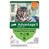 Advantage II Small Cat Vet-Recommended Flea Treatment & Prevention | Cats 5-9 lbs. | 6-Month Supply