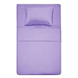 Twin Size Bed Sheet Set - 3 Piece (Lavender) 1 Flat Sheet,1 Fitted Sheet and 1 Pillow Cases,100% Brushed Microfiber 1800 Luxury Bedding,Deep Pockets,Extra Soft & Fade Resistant by Best Season