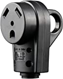 SYNTOUR NEMA TT-30R RV Replacement Female Plug 125V 30 Amp with Disconnect Handle, Black