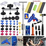 Paintless Dent Puller Kit with 34pcs Glue Pull Taps Repair Dents in All Parts of The Car 2in1 Slide Hammer Dent Remover for Big Dents Bridge Dent Puller Repair Small and Medium Dents