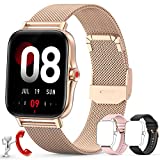 Smart Watch for Women Call Answer/Dial Watch Digital Fitness Smartwatch for Android iOS Touch Screen Blood Pressure Watch Activity Tracker Watch with Heart Rate Sleep Monitor