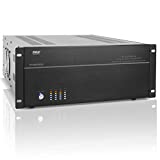 Pyle 4 Multi-Zone Stereo Amplifier - 19 Rack Mount, Powerful 8000 Watts with Speaker Selector Volume Control & LED Audio Level Display - 4-Ch. Bridgeable Switches - Pyle PT8000CH