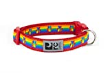 RC Pets 3/4 Inch Adjustable Dog Clip Collar, Small, Rainbow Paws