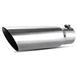 AUTOSAVER88 2.75 Inch Inlet Exhaust Tip, 2.75" Inlet 3.5" Outlet 12" Overall Length Stainless Steel Exhaust Tips Chrome-Plated Finish Tailpipe