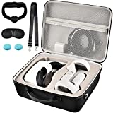 Hard Carrying Case for Oculus Quest 2 All-in-One VR Gaming Headset and Touch Controllers, Portable Travel Cover Storage Bag with Silicone Face Cover & Lens Protector for Quest 2 Accessories